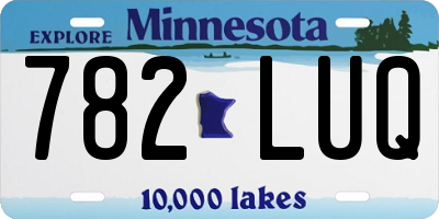 MN license plate 782LUQ