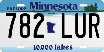 MN license plate 782LUR