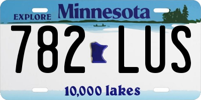 MN license plate 782LUS