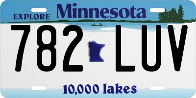 MN license plate 782LUV