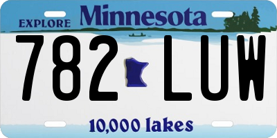 MN license plate 782LUW