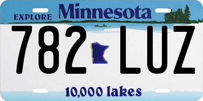 MN license plate 782LUZ