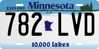 MN license plate 782LVD