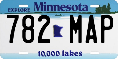 MN license plate 782MAP