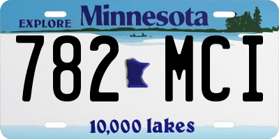 MN license plate 782MCI