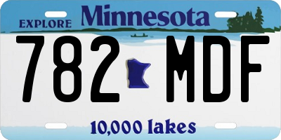 MN license plate 782MDF