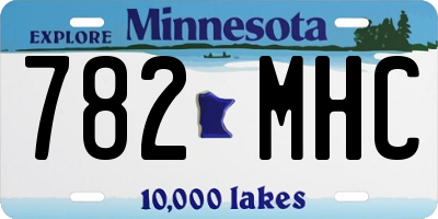 MN license plate 782MHC