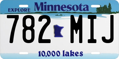 MN license plate 782MIJ