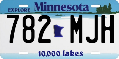 MN license plate 782MJH