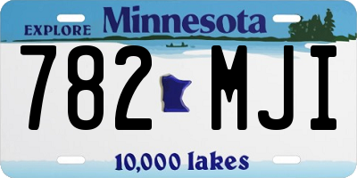 MN license plate 782MJI