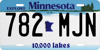 MN license plate 782MJN