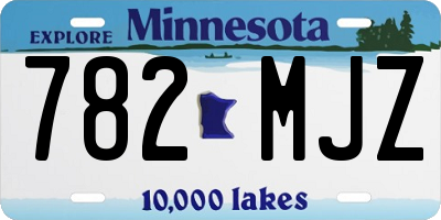 MN license plate 782MJZ