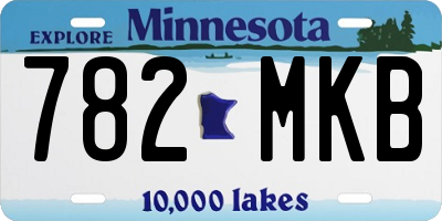 MN license plate 782MKB
