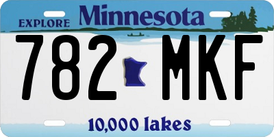 MN license plate 782MKF