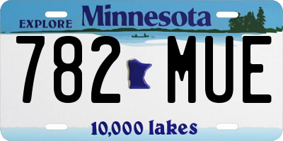 MN license plate 782MUE