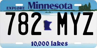 MN license plate 782MYZ