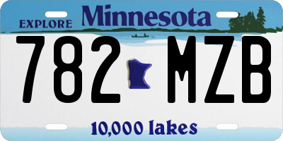MN license plate 782MZB
