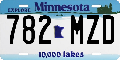 MN license plate 782MZD