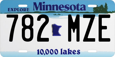 MN license plate 782MZE