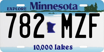 MN license plate 782MZF