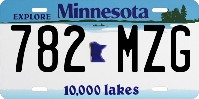 MN license plate 782MZG