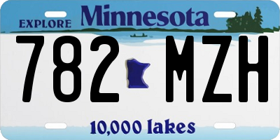 MN license plate 782MZH