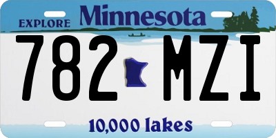 MN license plate 782MZI