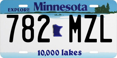 MN license plate 782MZL