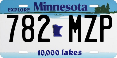 MN license plate 782MZP