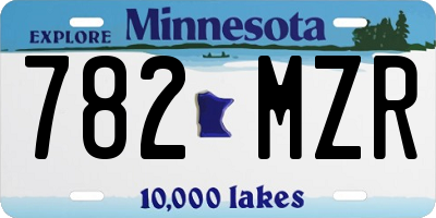 MN license plate 782MZR
