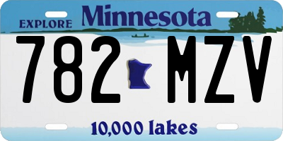 MN license plate 782MZV