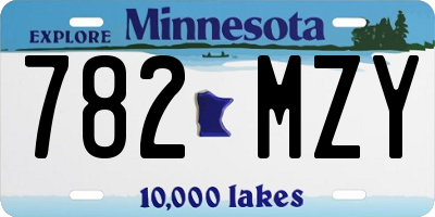 MN license plate 782MZY
