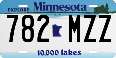 MN license plate 782MZZ