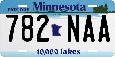 MN license plate 782NAA