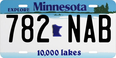 MN license plate 782NAB