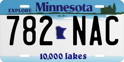 MN license plate 782NAC