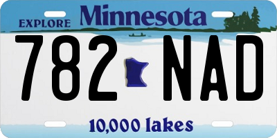MN license plate 782NAD