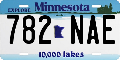 MN license plate 782NAE
