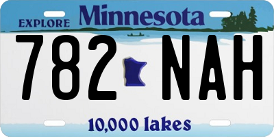 MN license plate 782NAH
