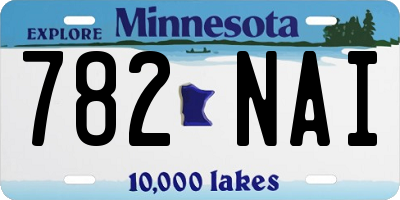 MN license plate 782NAI