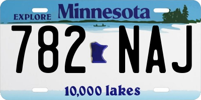 MN license plate 782NAJ
