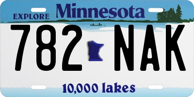 MN license plate 782NAK