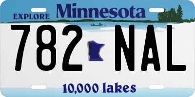 MN license plate 782NAL