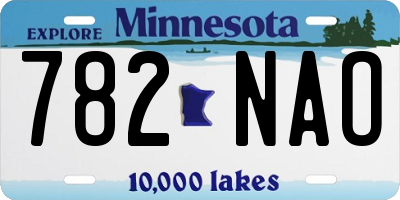 MN license plate 782NAO