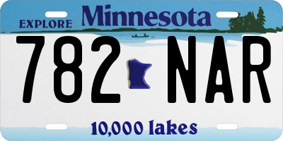 MN license plate 782NAR
