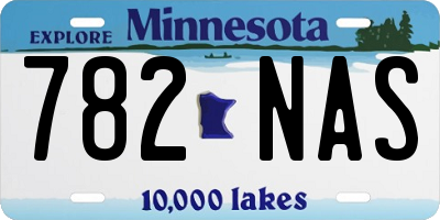 MN license plate 782NAS