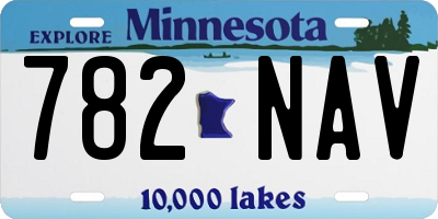 MN license plate 782NAV