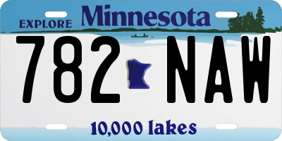 MN license plate 782NAW