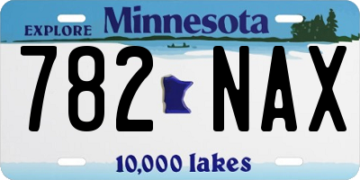 MN license plate 782NAX