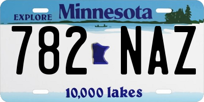 MN license plate 782NAZ